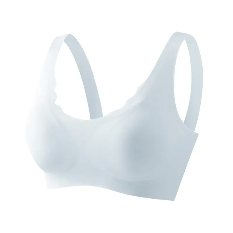 Summer Ouyang Nana Seamless Fixed Cup No Steel Ring Gathering Underwear Sports Vest Clouds Small Waves Bra
