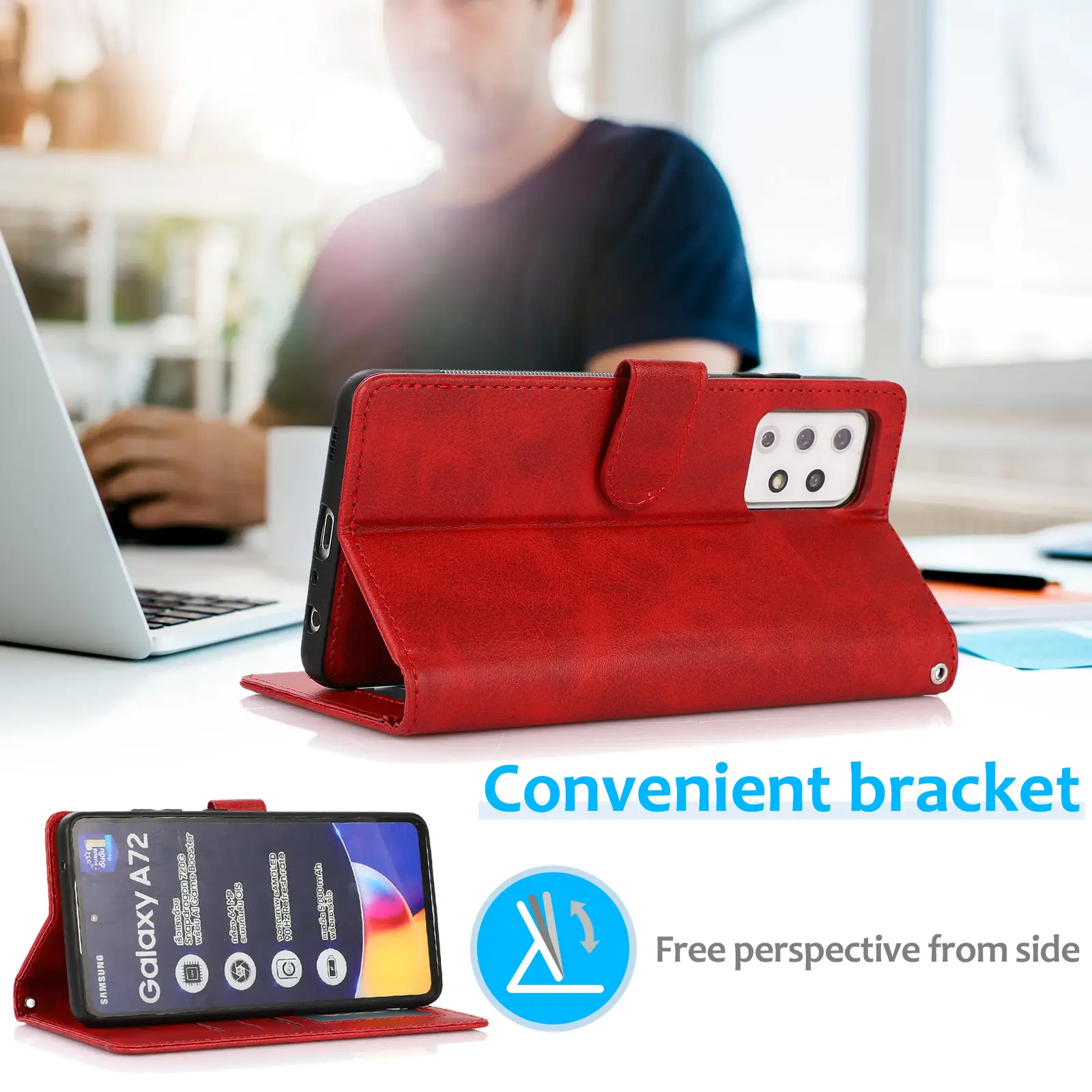 Two-in-One Leather Wallet with 4 Pockets & Smart Connect - Image 8