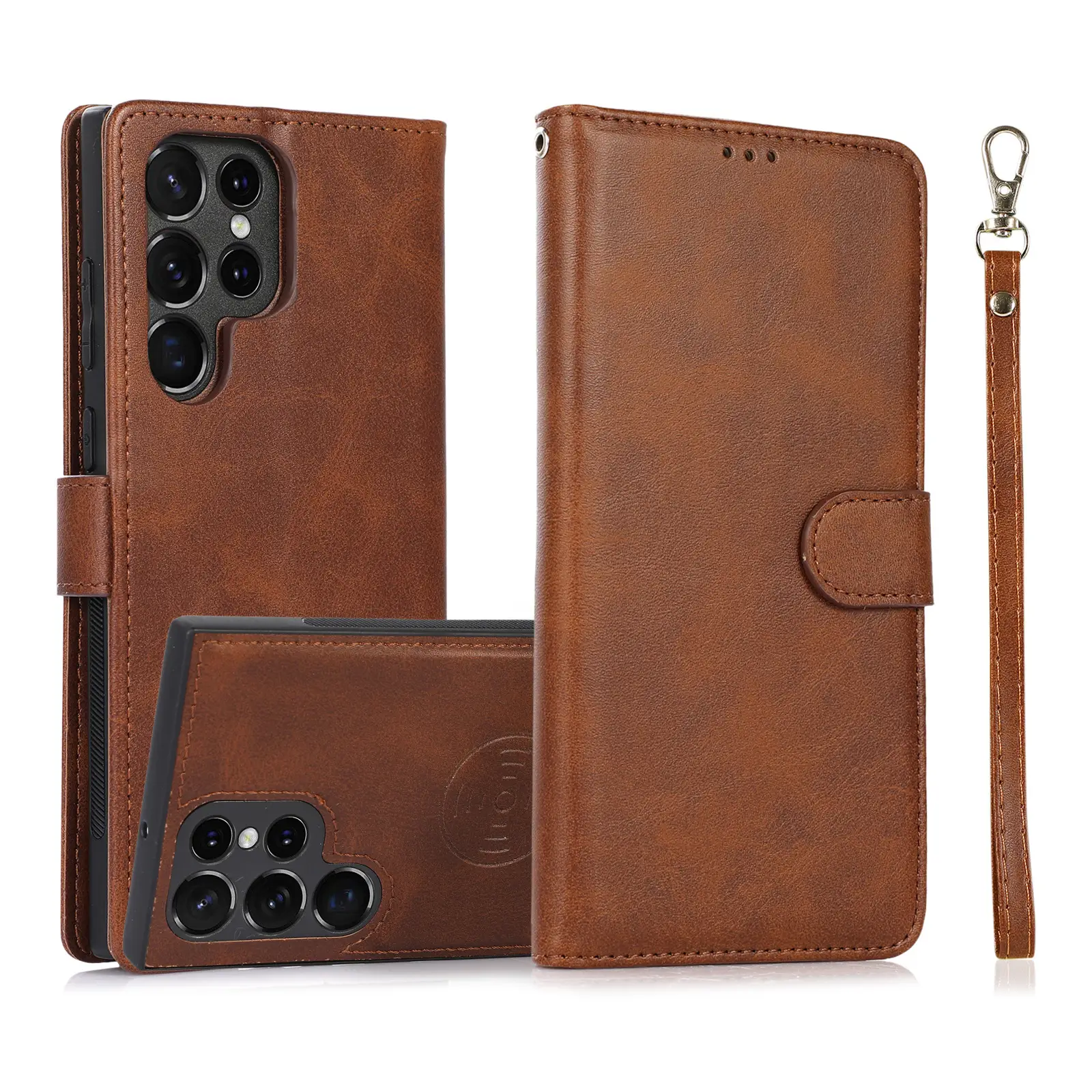 Two-in-One Leather Wallet with 4 Pockets & Smart Connect - Image 2