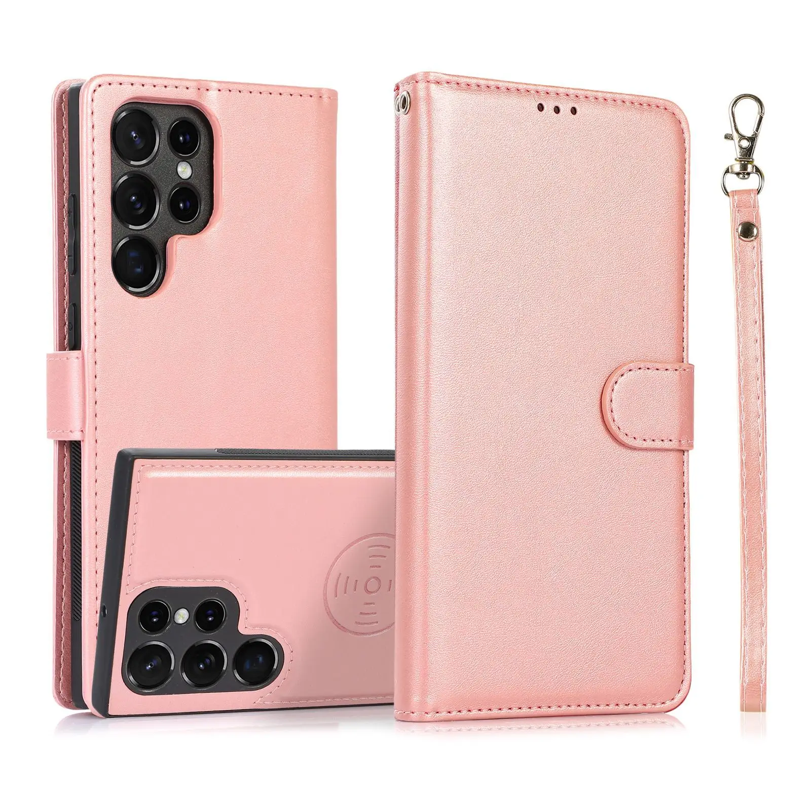 Two-in-One Leather Wallet with 4 Pockets & Smart Connect - Image 4