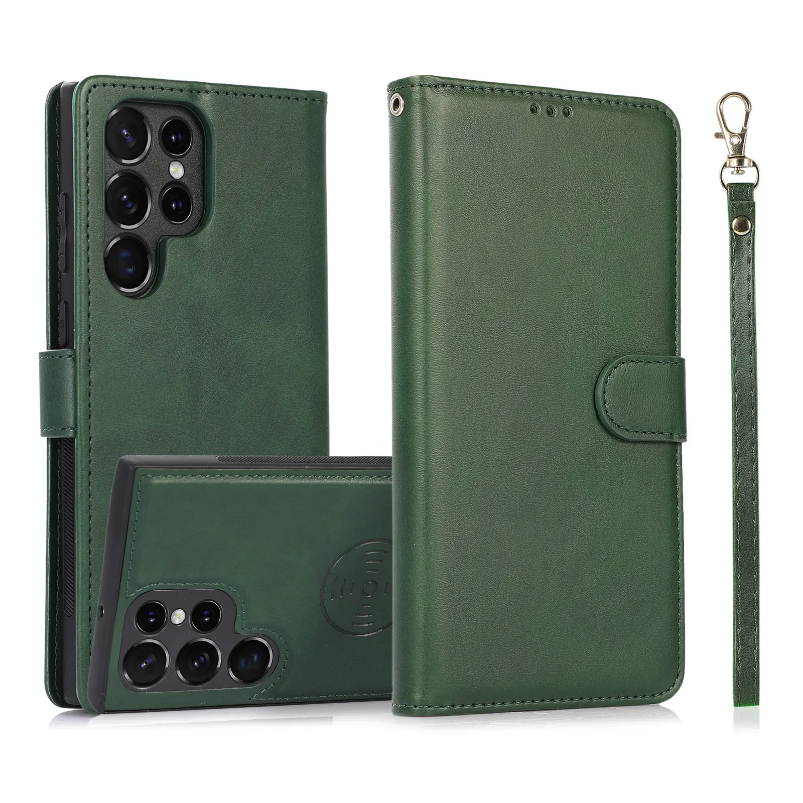 Two-in-One Leather Wallet with 4 Pockets & Smart Connect - Image 5