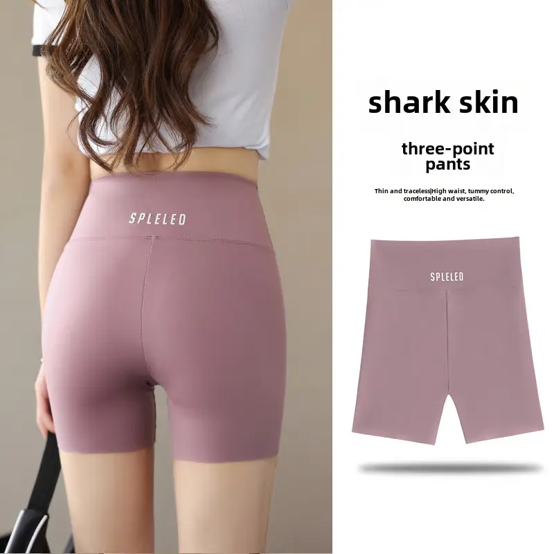 Women's Shark Skin Anti-Exposure Leggings High Waist - Image 25