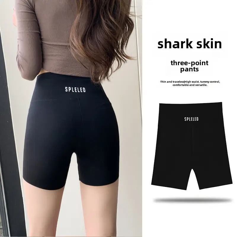 Women's Shark Skin Anti-Exposure Leggings High Waist - Image 3