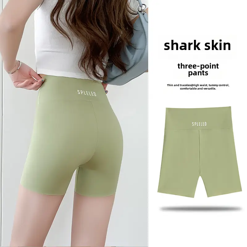 Women's Shark Skin Anti-Exposure Leggings High Waist - Image 37