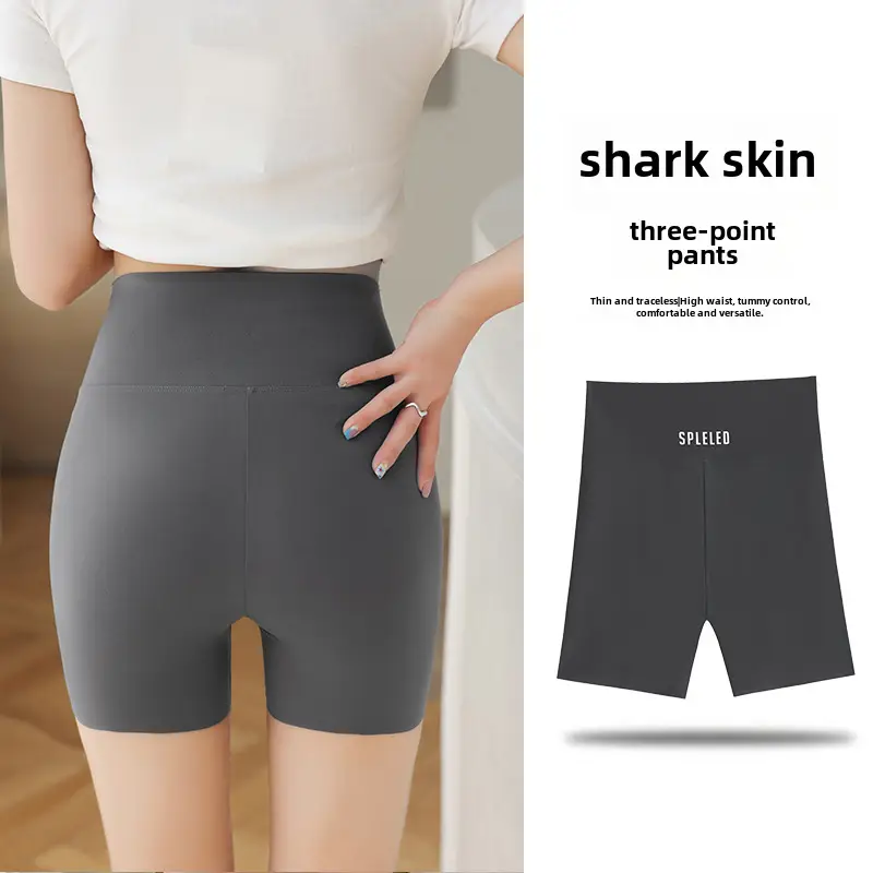 Women's Shark Skin Anti-Exposure Leggings High Waist - Image 8