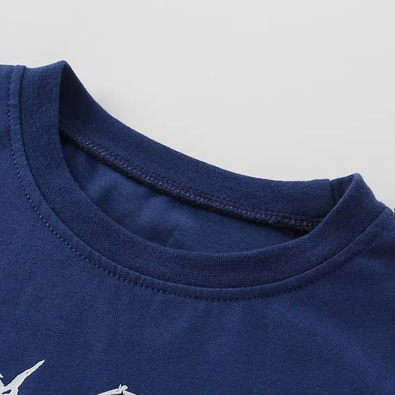 Blue Kids' T-Shirt Pure Cotton Dinosaur Print - Image 2
