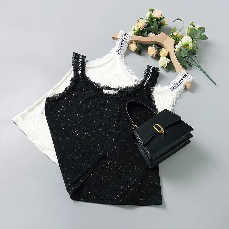 Plus Size Black Lace Camisole 2025 New Style - Image 4