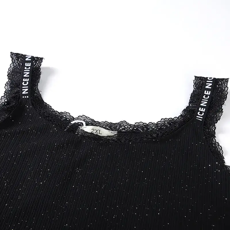 Plus Size Black Lace Camisole 2025 New Style - Image 5