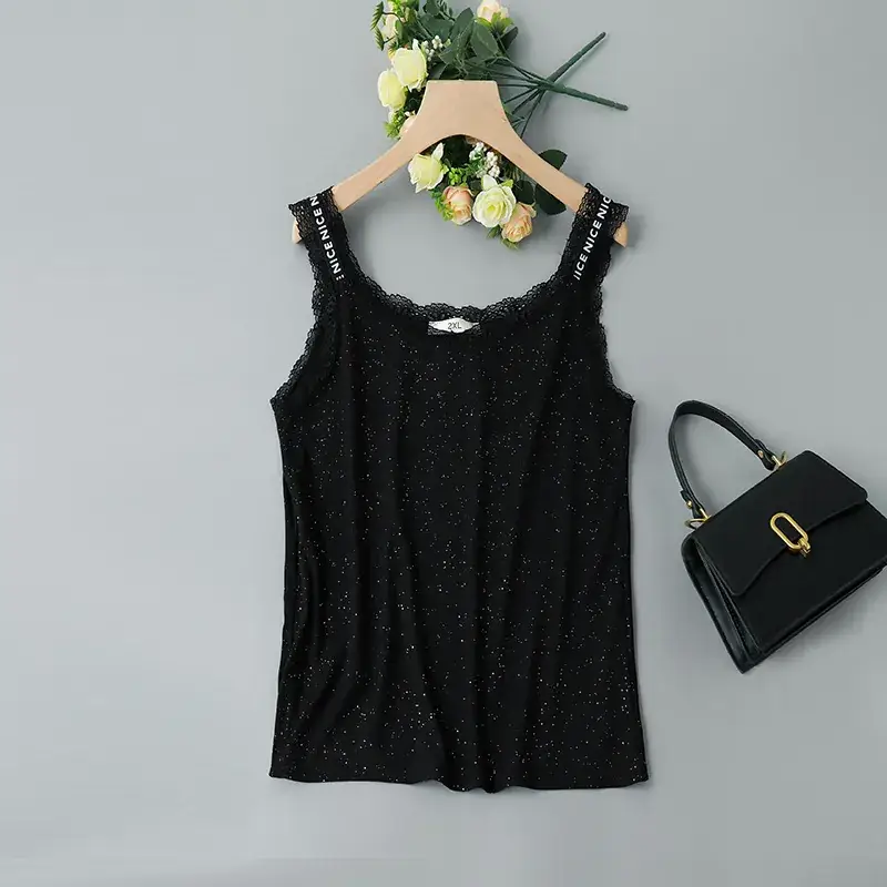 Plus Size Black Lace Camisole 2025 New Style - Image 2