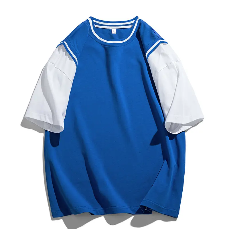 Summer Pink White Short Sleeve T-Shirt for Men - Image 7