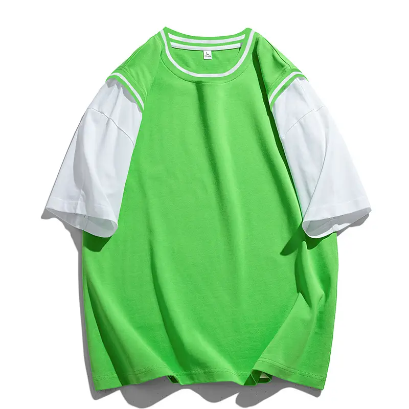 Summer Pink White Short Sleeve T-Shirt for Men - Image 8