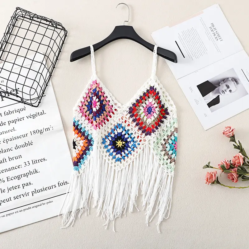 Women's Tassel Embroidered Vest Sling Summer Ethnic — feature 19