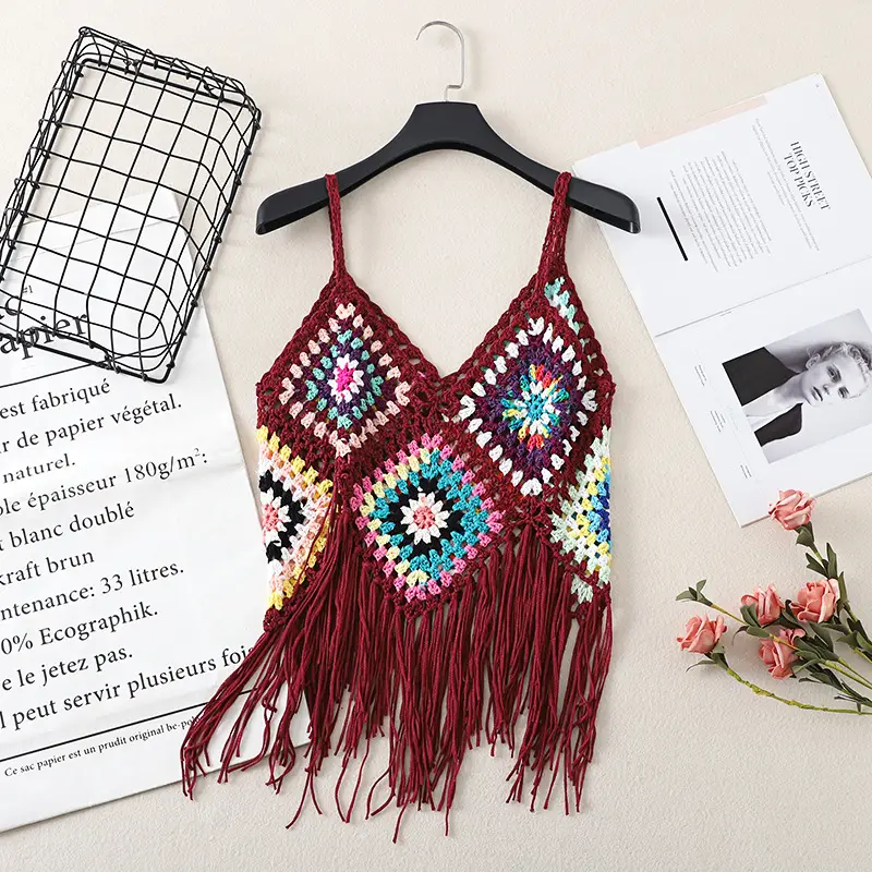 Women's Tassel Embroidered Vest Sling Summer Ethnic — feature 21