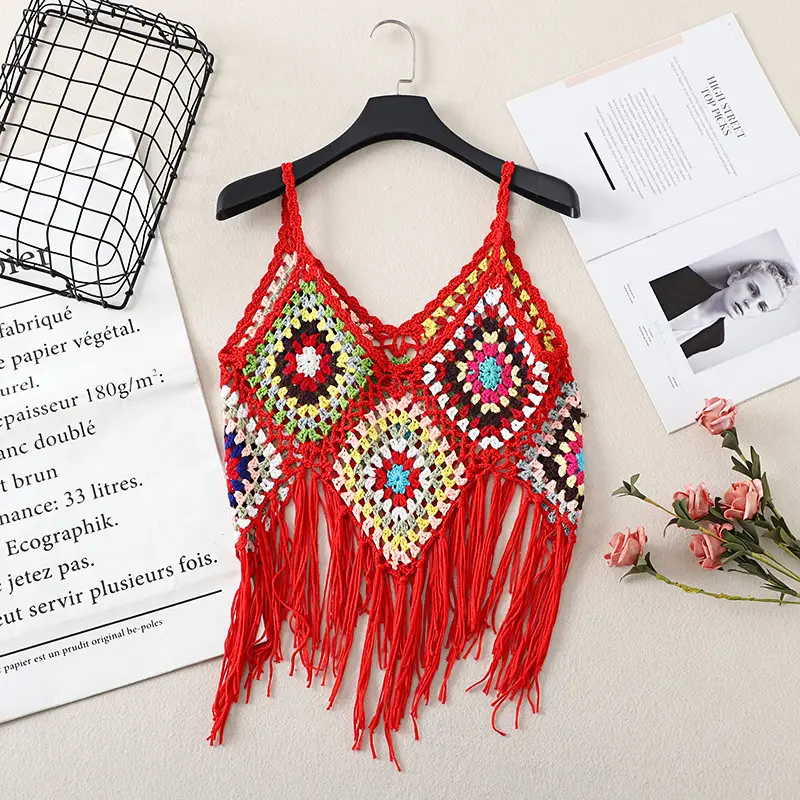 Women's Tassel Embroidered Vest Sling Summer Ethnic — feature 22