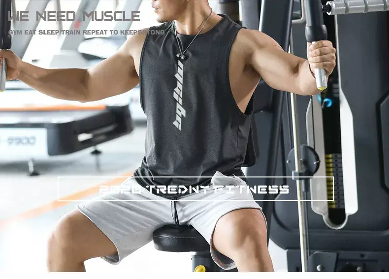 Men's Mesh Sleeveless Vest Green Summer Fitness Wear — feature 3