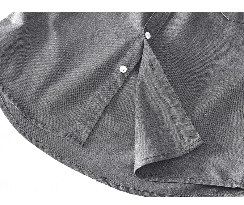 Men's Light Blue Pure Cotton Short Sleeve Shirt — feature 17