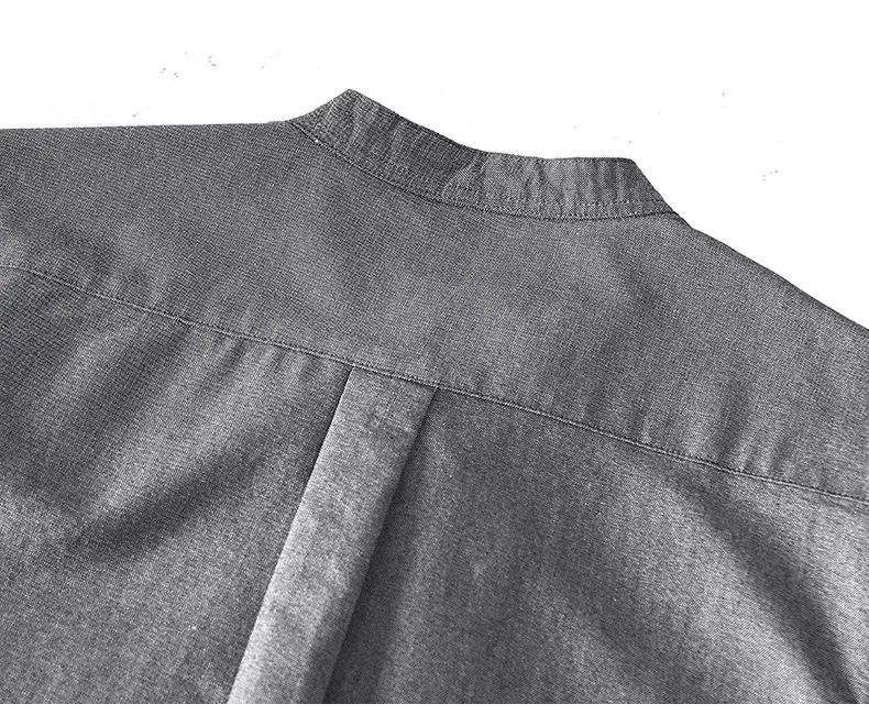 Men's Light Blue Pure Cotton Short Sleeve Shirt — feature 18