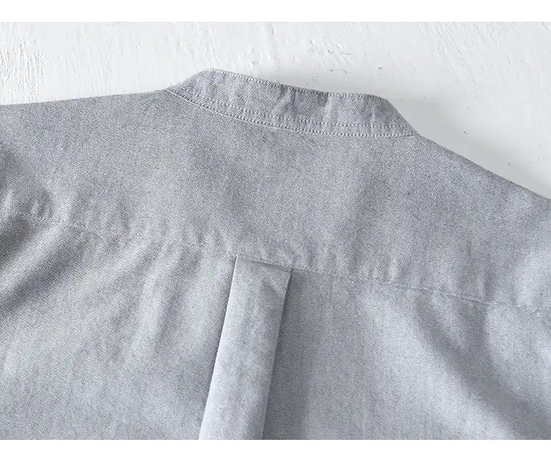 Men's Light Blue Pure Cotton Short Sleeve Shirt — feature 23