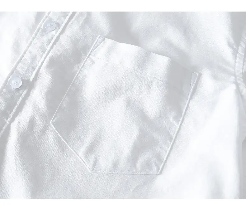 Men's Light Blue Pure Cotton Short Sleeve Shirt — feature 25