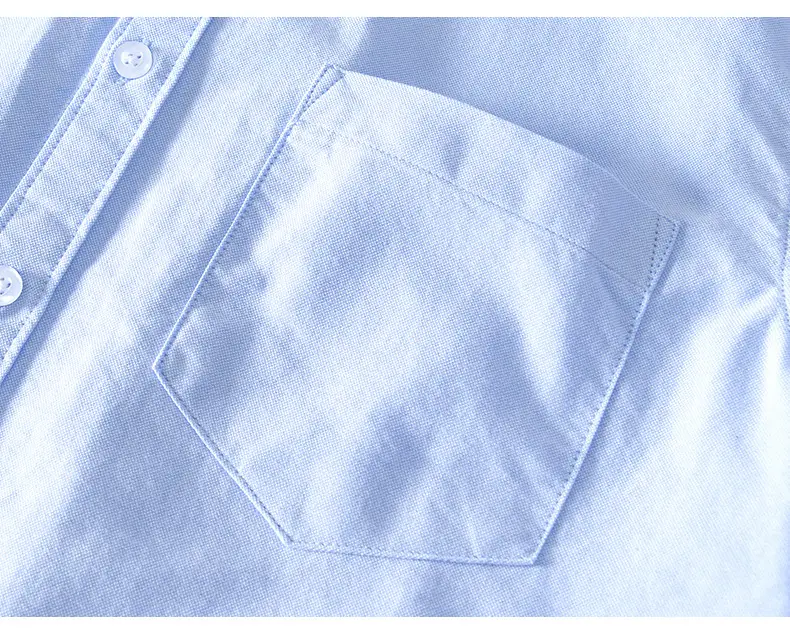 Men's Light Blue Pure Cotton Short Sleeve Shirt — feature 31