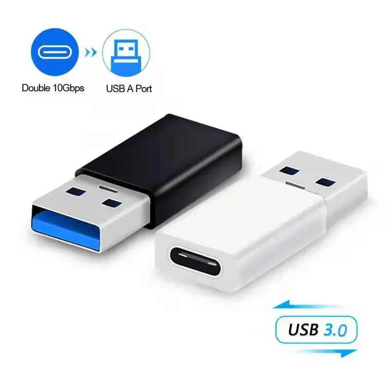 Type-C to USB30 Adapter Fast Charging Black White - Image 5
