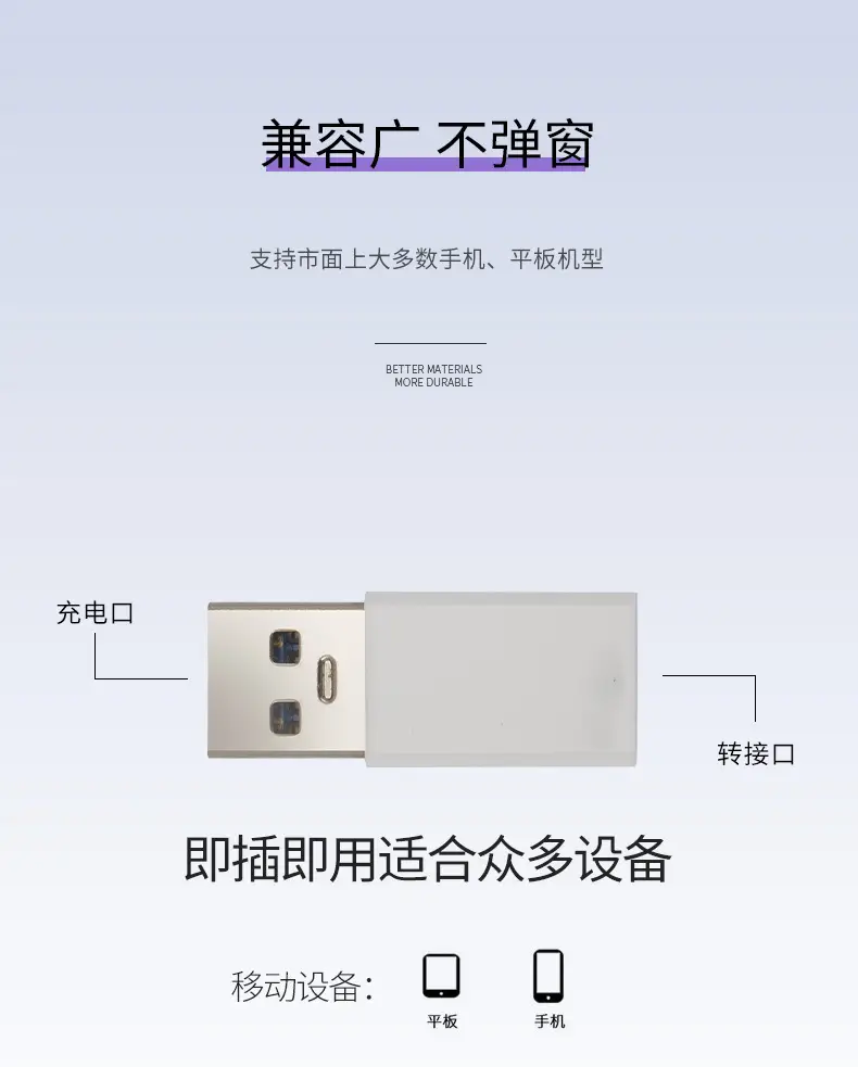 Type-C to USB30 Adapter Fast Charging Black White — feature 9