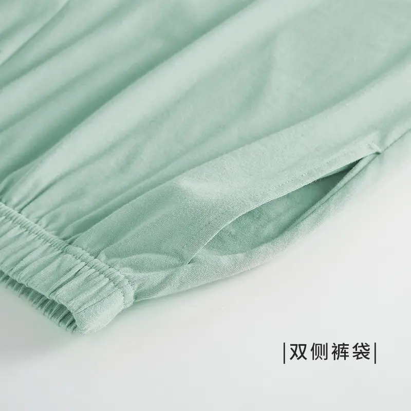 Pure Cotton Light Green Women's Shorts - Image 12