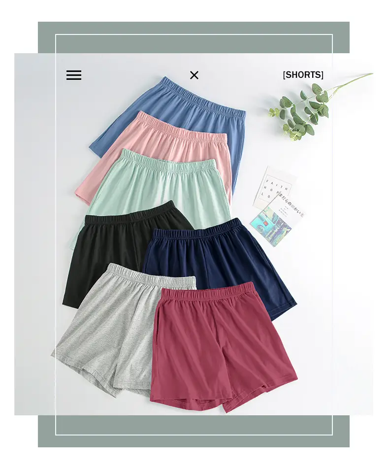 Pure Cotton Light Green Women's Shorts — feature 13