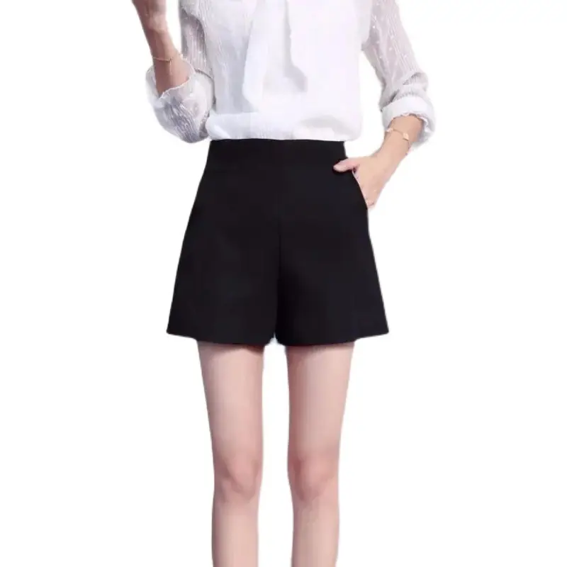 Women Black High Waist Shorts Large 2023 - Image 7