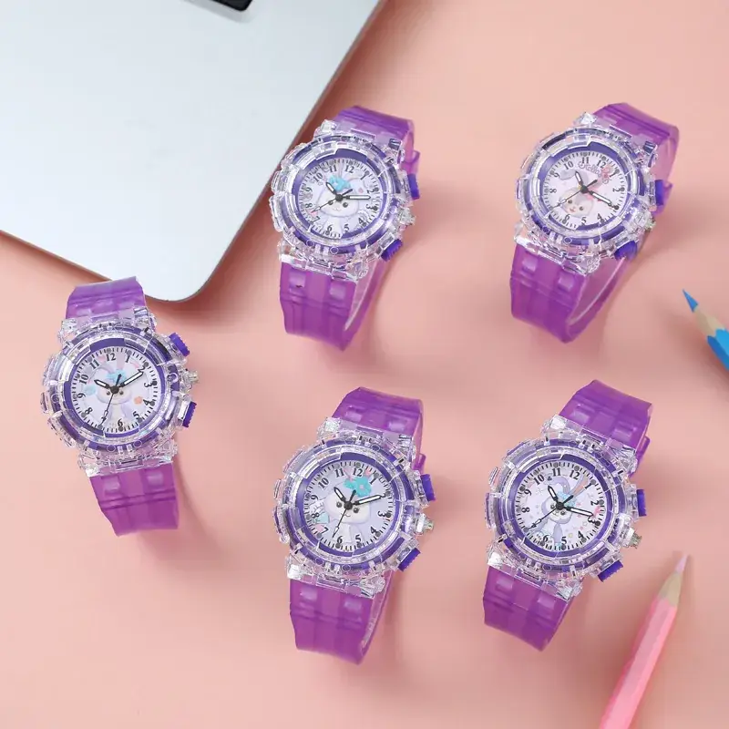 Cartoon Kids Pink Crystal Watch with Quartz Movement - Image 16