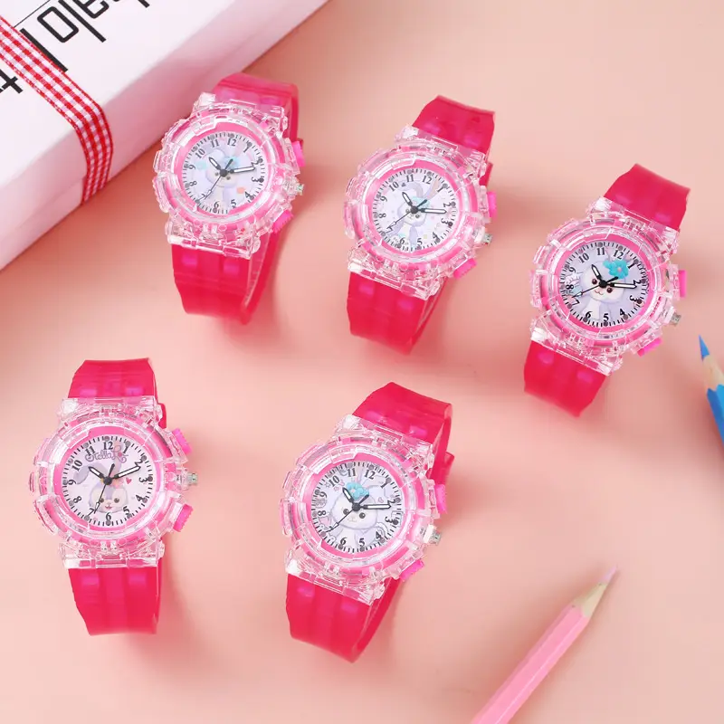 Cartoon Kids Pink Crystal Watch with Quartz Movement — feature 18