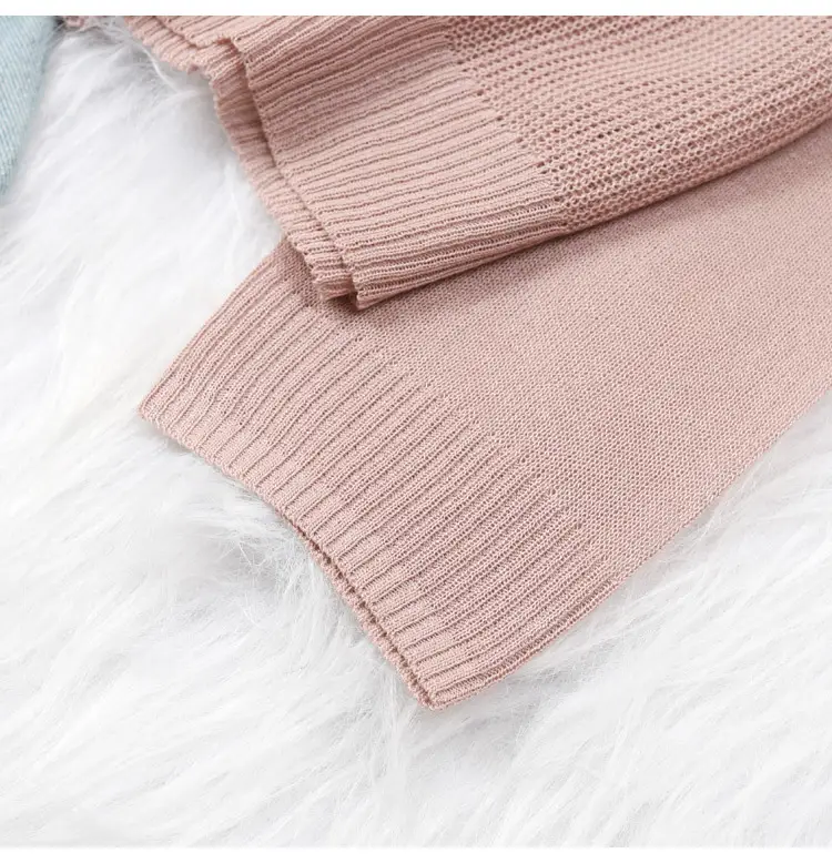 White Knitted V-Neck Cardigan Hooded Top for Women — feature 19