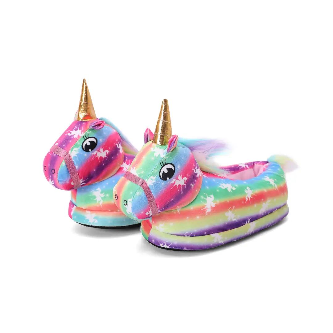 New Cartoon Pajamas Matchinging Shoes Starry Sky Pegasus Matching Shoes Autumn and Winter Bag Heel Thick Cotton Slippers Warm Home Shoes