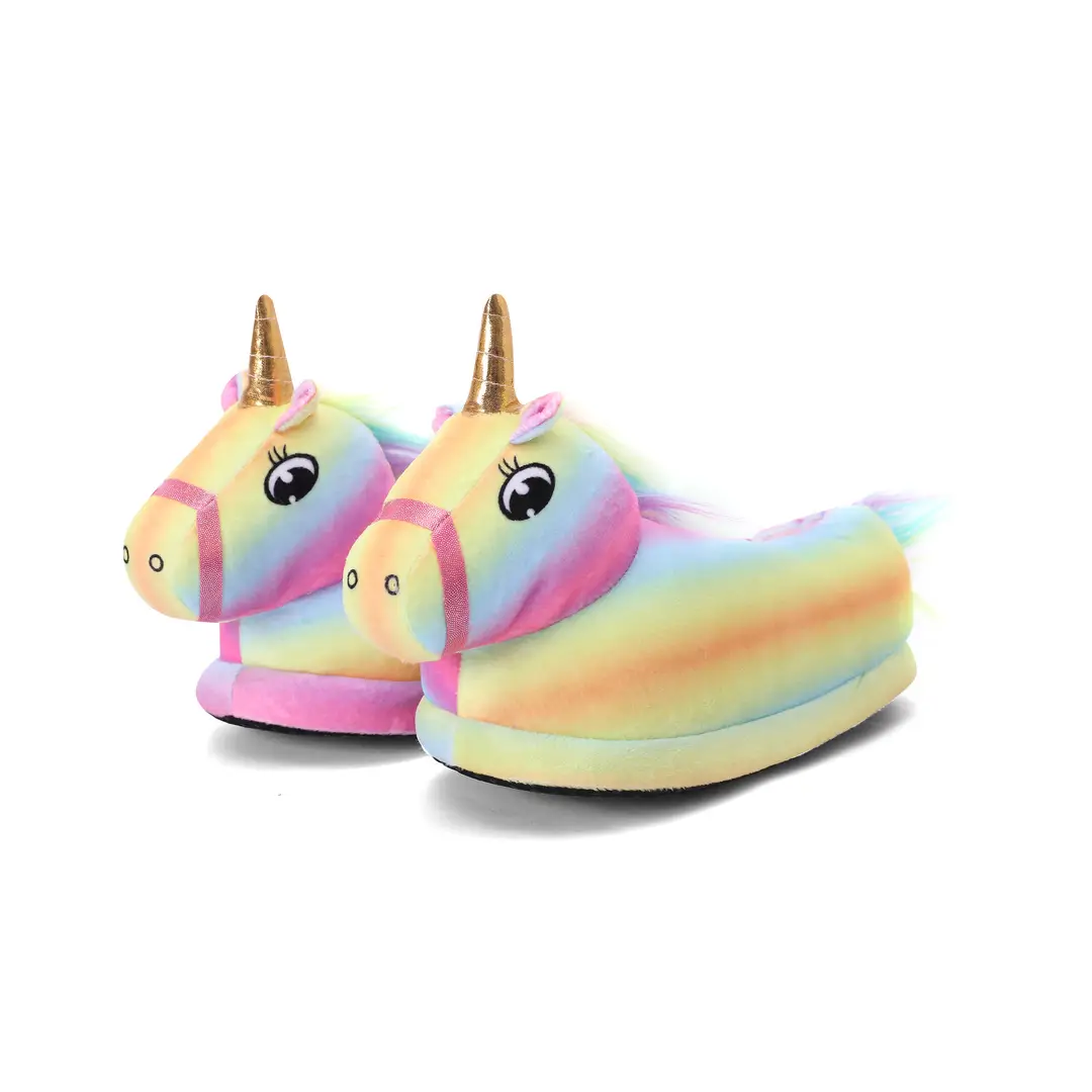 New Cartoon Pajamas Matchinging Shoes Starry Sky Pegasus Matching Shoes Autumn and Winter Bag Heel Thick Cotton Slippers Warm Home Shoes