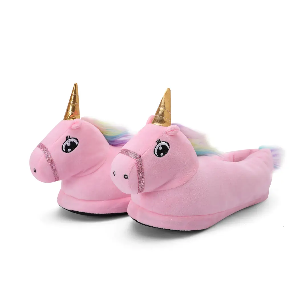 New Cartoon Pajamas Matchinging Shoes Starry Sky Pegasus Matching Shoes Autumn and Winter Bag Heel Thick Cotton Slippers Warm Home Shoes