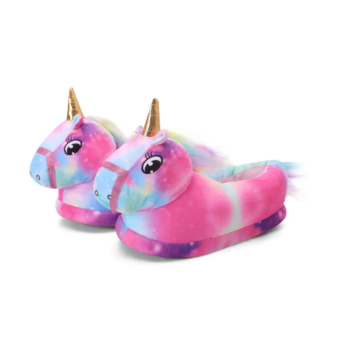 New Cartoon Pajamas Matchinging Shoes Starry Sky Pegasus Matching Shoes Autumn and Winter Bag Heel Thick Cotton Slippers Warm Home Shoes