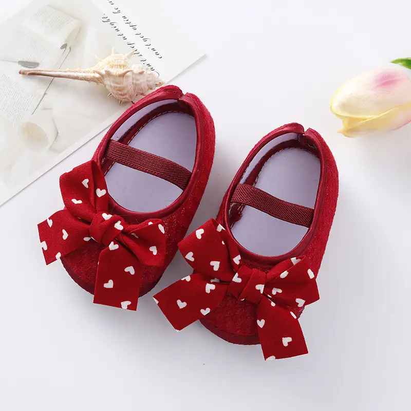 2022 New Princess Bow Shoes for Baby Girls 0-3-6