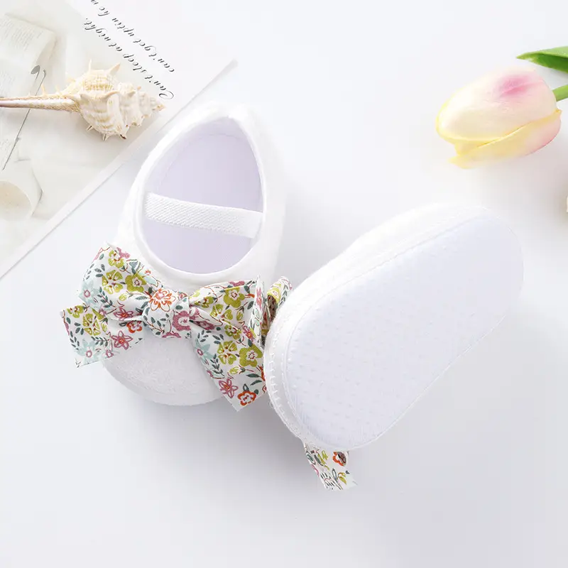 2022 New Princess Bow Shoes for Baby Girls 0-3-6