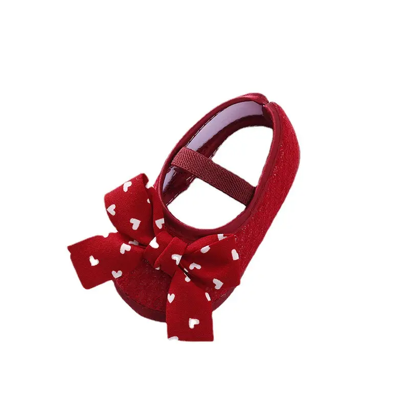 2022 New Princess Bow Shoes for Baby Girls 0-3-6
