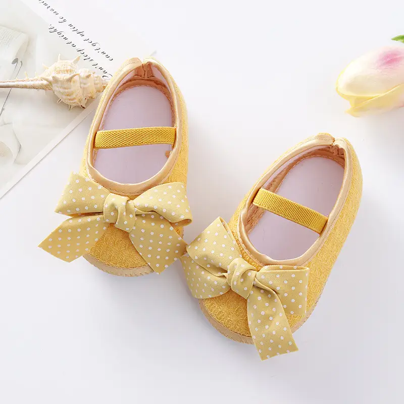 2022 New Princess Bow Shoes for Baby Girls 0-3-6