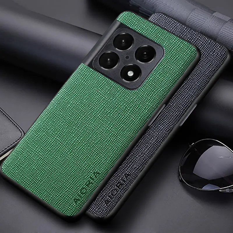 OnePlus 10 Pro Phone Case Cross Leather Black