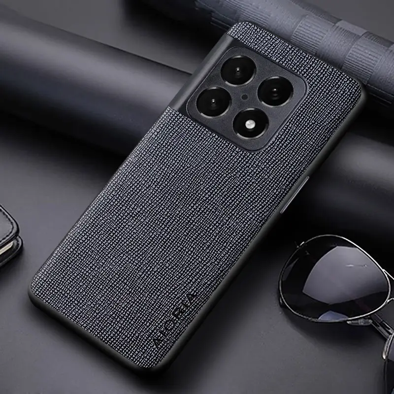 OnePlus 10 Pro Phone Case Cross Leather Black