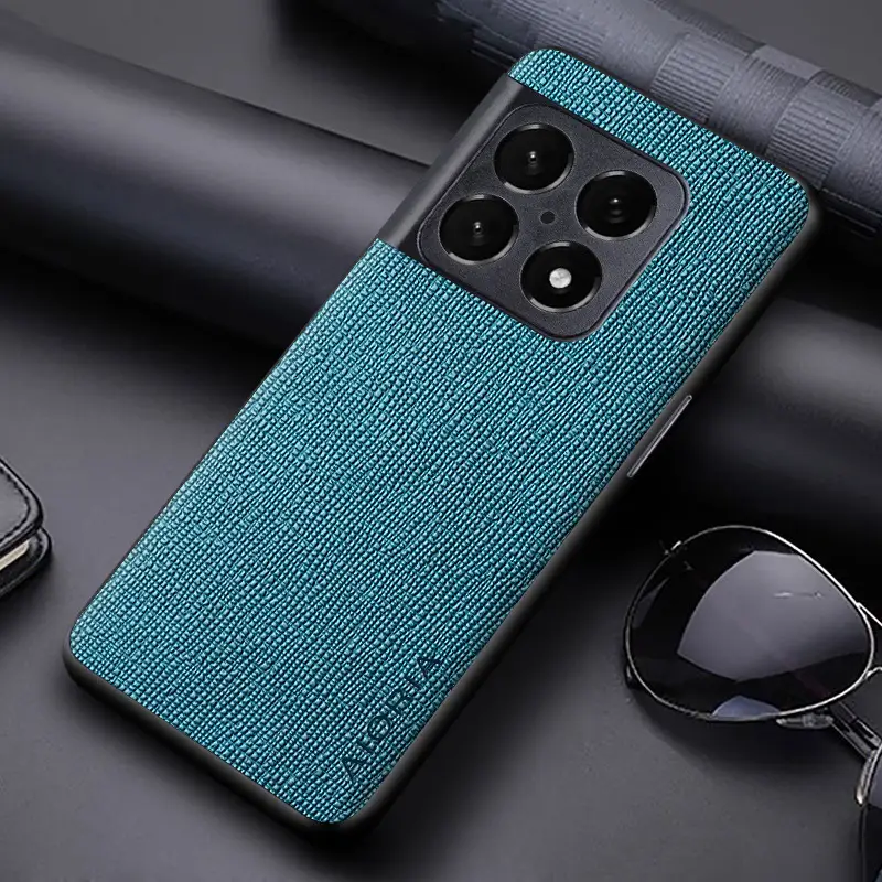 OnePlus 10 Pro Phone Case Cross Leather Black