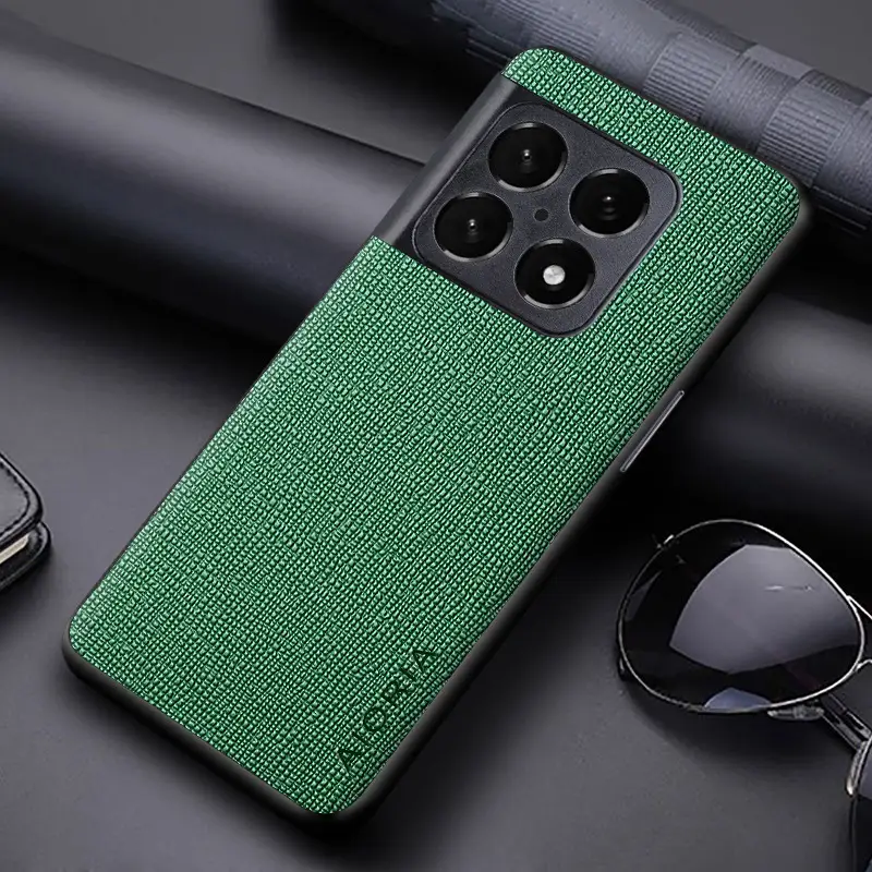 OnePlus 10 Pro Phone Case Cross Leather Black