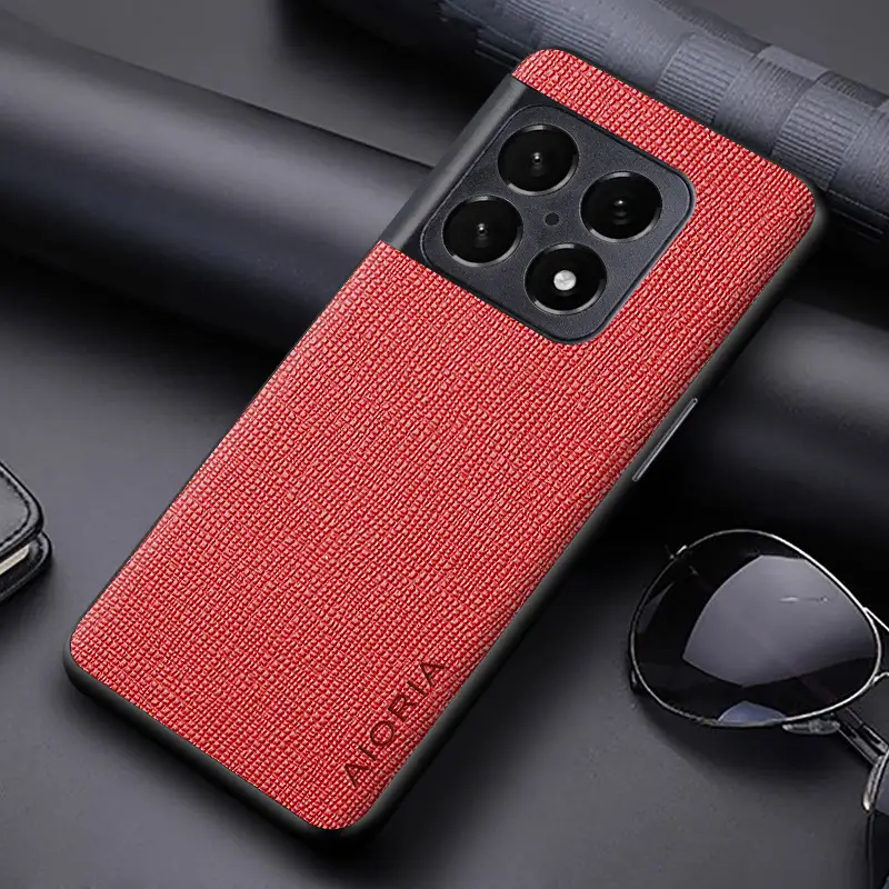 OnePlus 10 Pro Phone Case Cross Leather Black