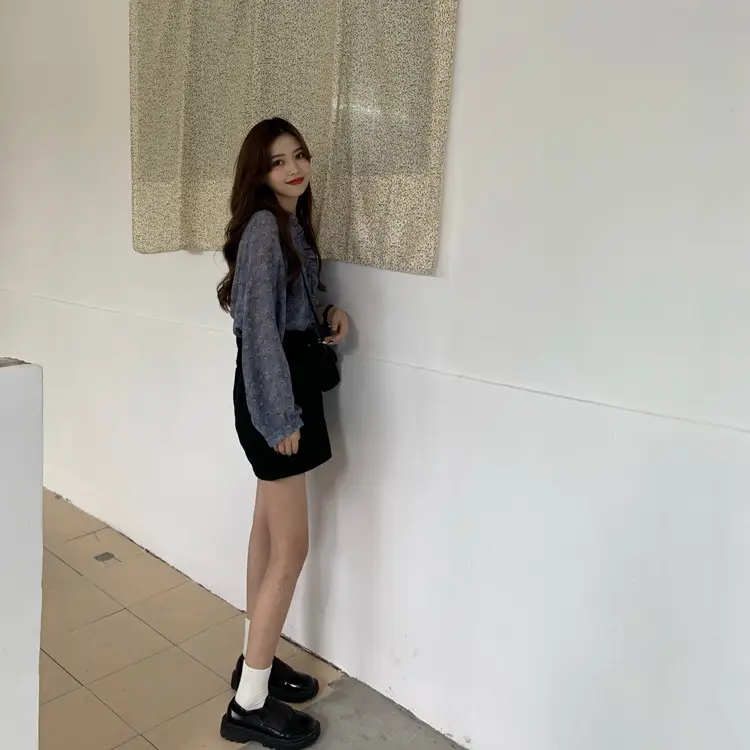 Korean Style Floral Chiffon Shirt Women Long Sleeve 2025 — feature 16
