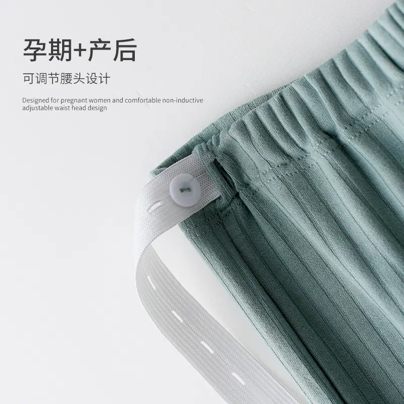 Purple Modal Straight Pants for Pregnant Women - Image 11