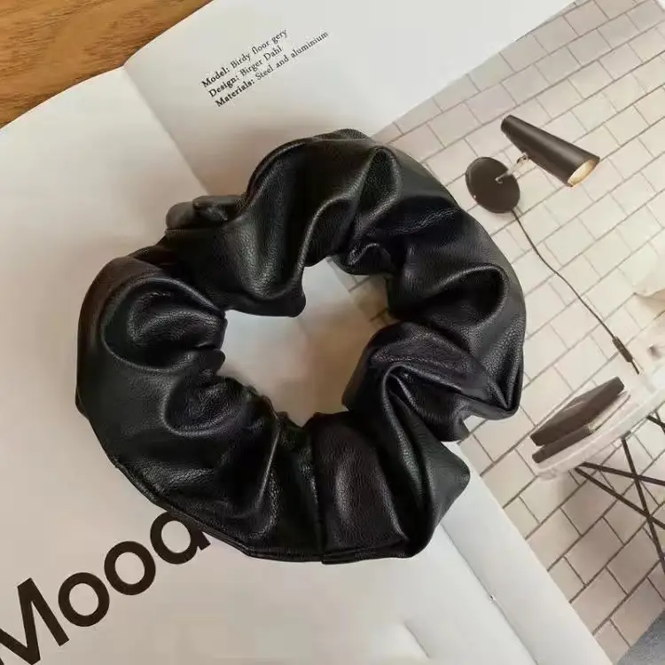 Temperament Pu Leather Hair Ring Waterproof Tie - Image 10
