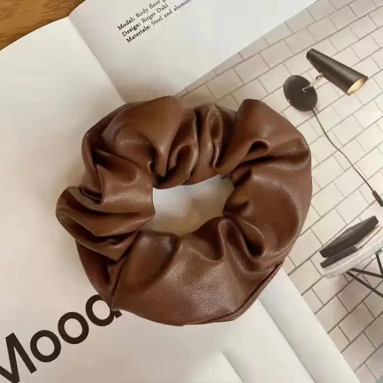 Temperament Pu Leather Hair Ring Waterproof Tie - Image 6