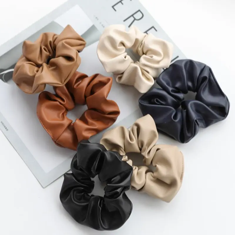 Temperament Pu Leather Hair Ring Waterproof Tie - Image 7